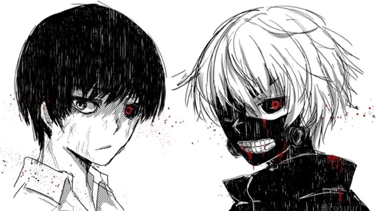 Раскраски аниме Токийский гуль Канеки