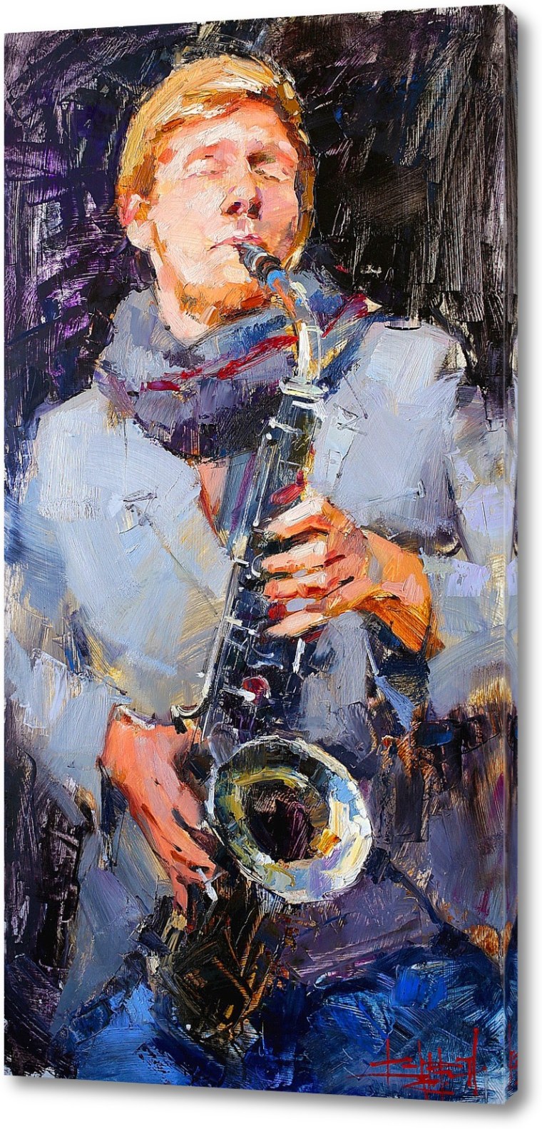 Картина саксофонист/саксофонистка