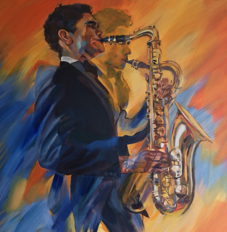 Картина саксофонист