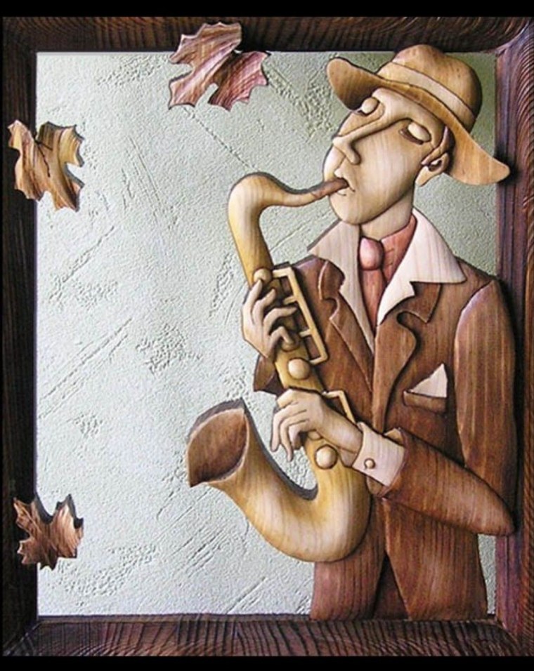 Карикатура саксофонист