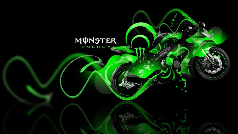 Обои Monster Energy Kawasaki