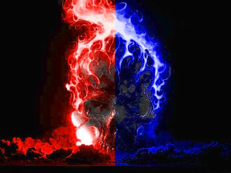 Красное и синее пламя