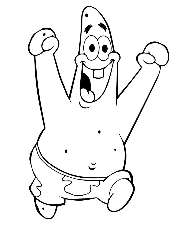 Раскраска Патрика из Спанч Боба