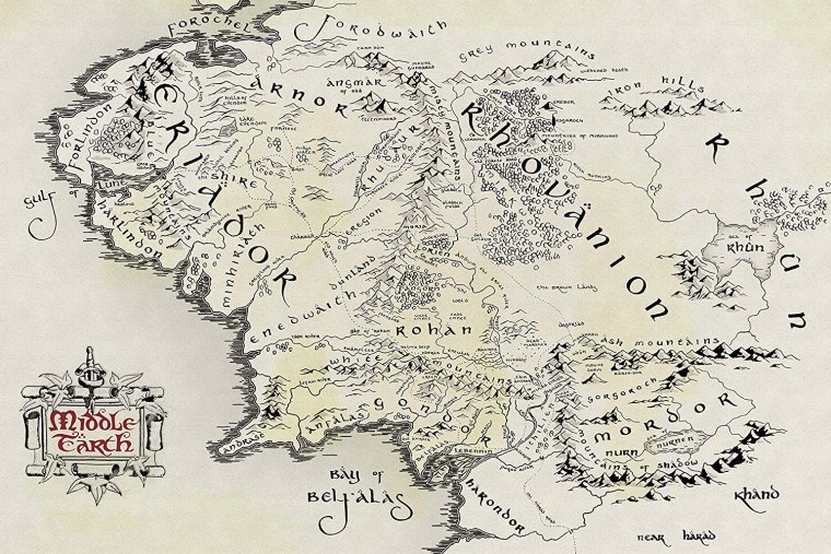 Карта Средиземья Толкиена