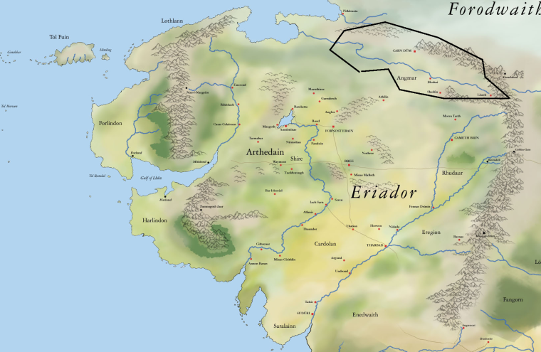 Карта из Хоббита и Властелина колец