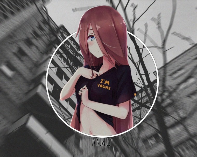 Аниме девушка в круге