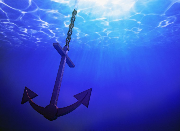 Старинный якорь