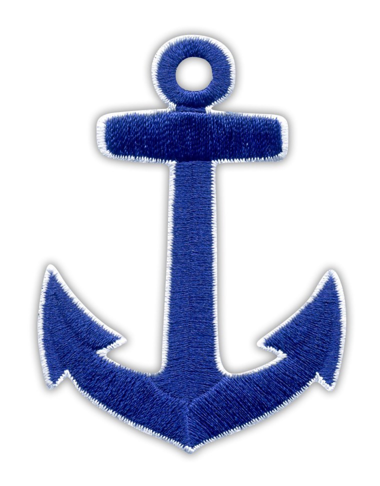 Якорь на белом фоне