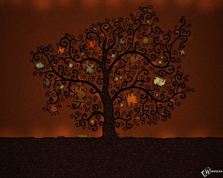 Дерево красивое коричневое