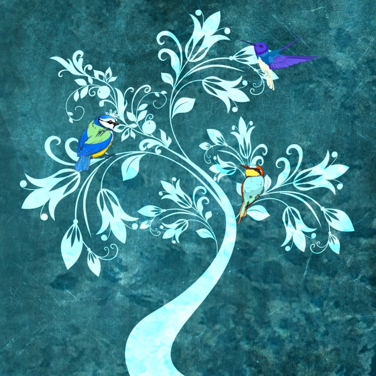 Красивый фон птица счастья