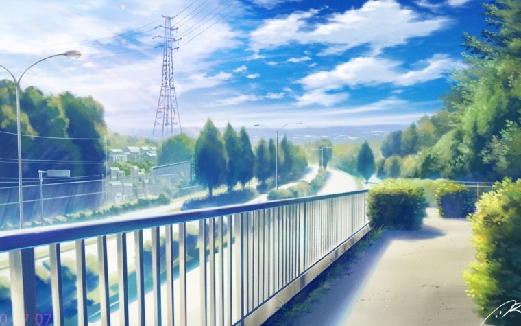 Рисовое поле аниме