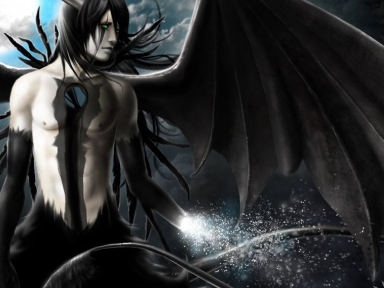 Беловолосый аниме кун демон