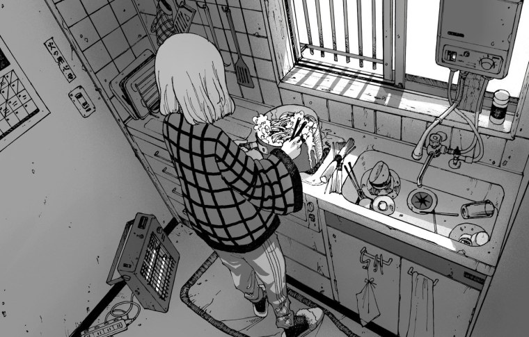 Аниме клинок рассекающий демонов черно белое