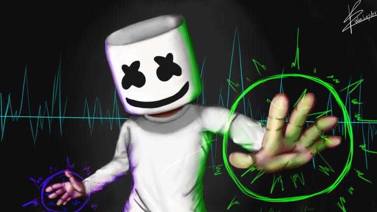 Маршмеллоу диджей арт