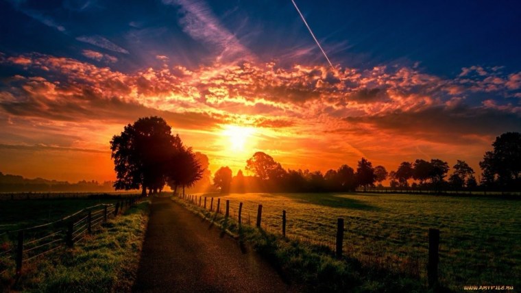 Закат на море