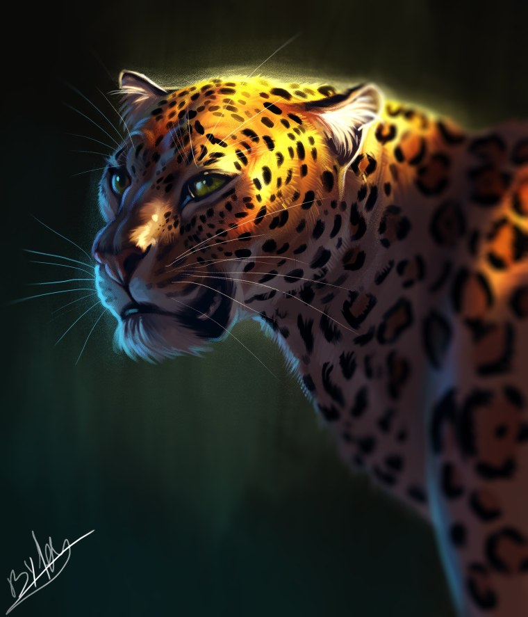 Леопард арт