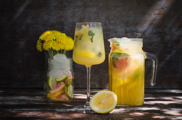 Красивый лимонад в стакане