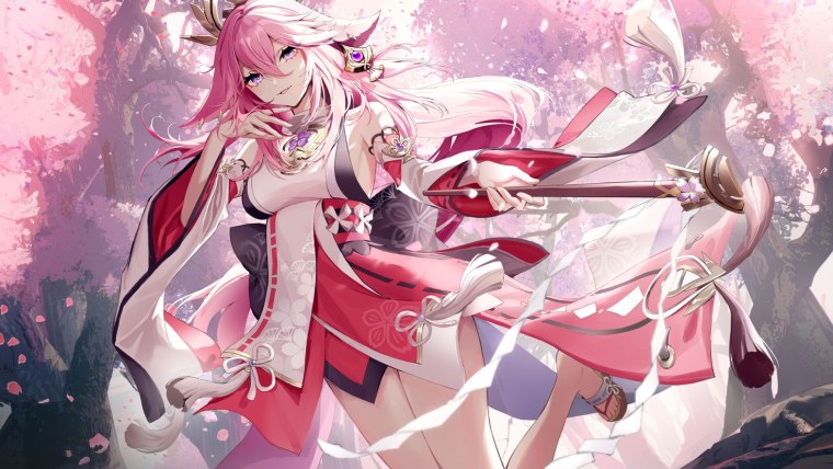 Яэ Мико Геншин Импакт арт