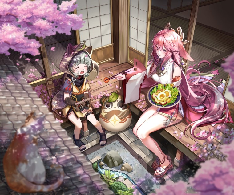 Яэ Мико Геншин арт