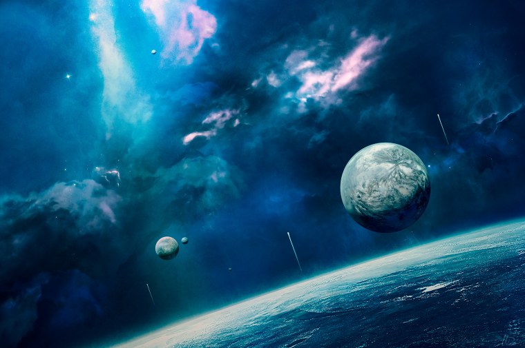 Бирюзовый космос 4к