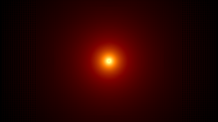 Красное свечение на черном фоне