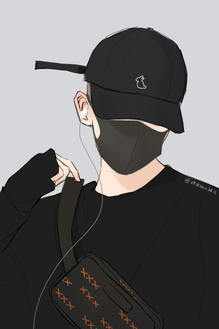 Парень в кепке и маске