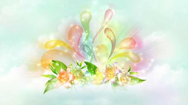 Весенние цветы абстракция