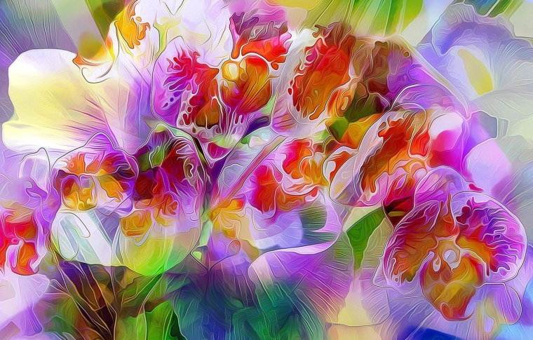 Цветы абстракция