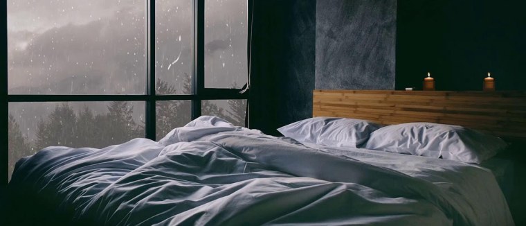 Кровать ночью