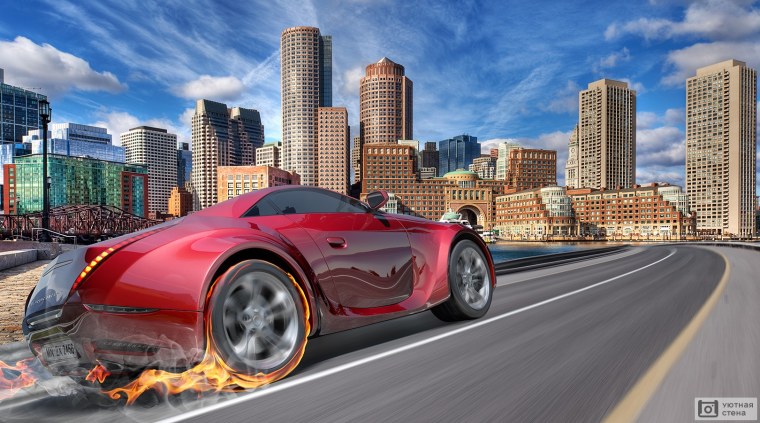 Фотообои машина