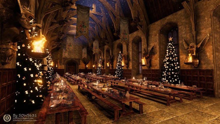 Гарри Поттер Хогвартс Рождество