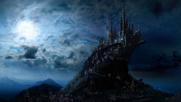 Гарри Поттер Хогвартс ночью