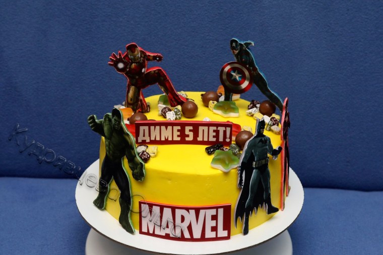 Торт с Мстители герои Марвел