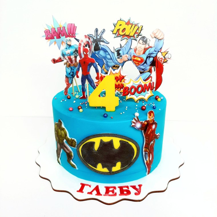 Торт с героями Марвел
