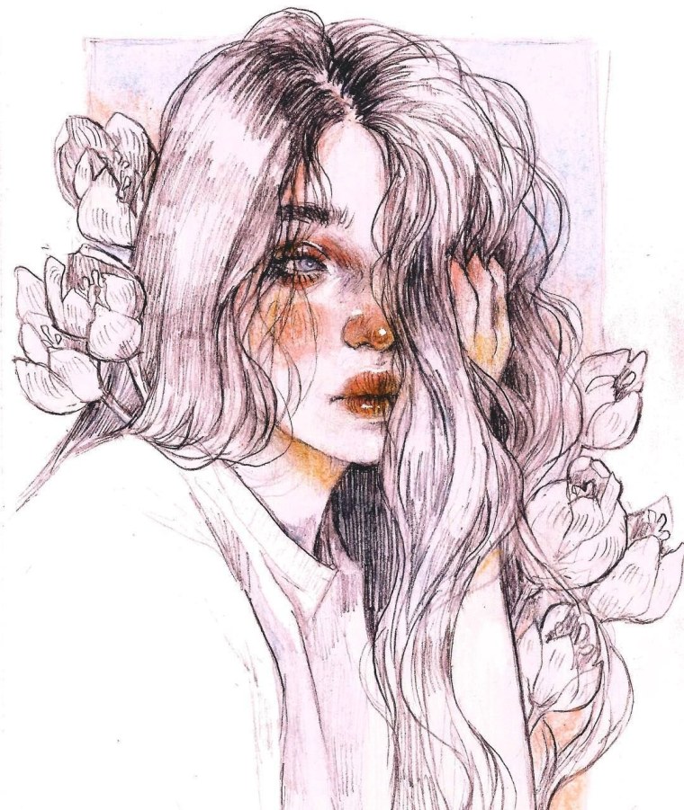 Лицо девушки иллюстрация