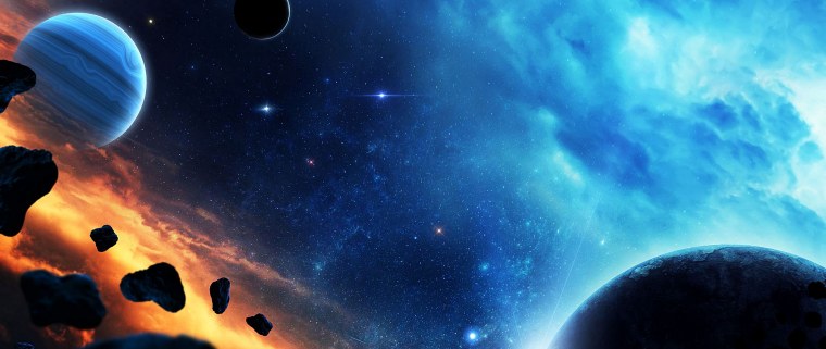 Обои на два монитора космос