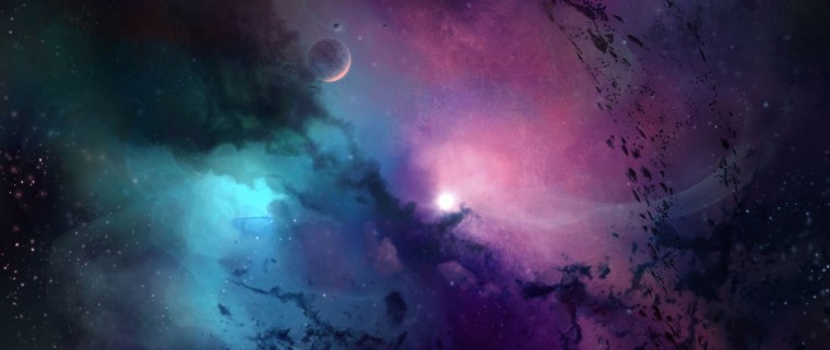 Обои для 2 мониторов Космо