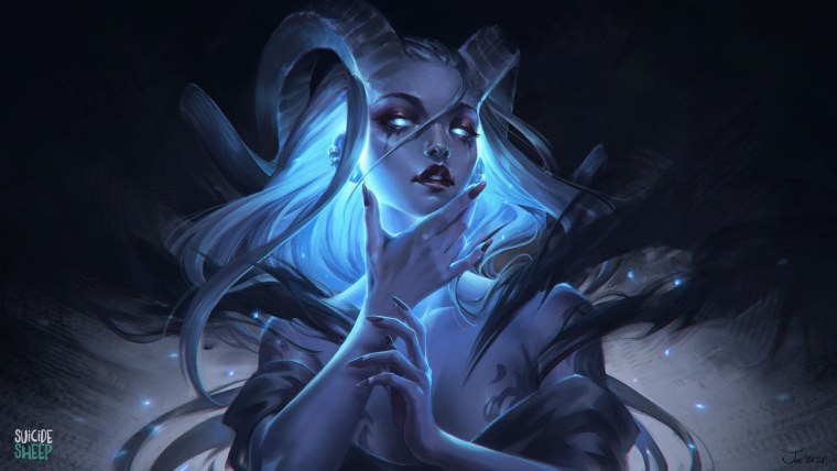 Девушка демон арт