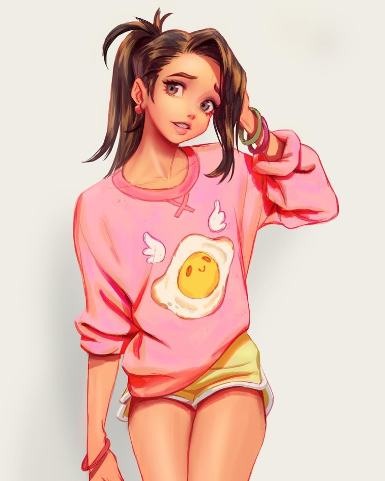 Мультяшные современные девушки