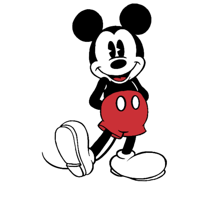 Микки Маус сбоку