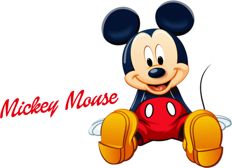 Микки Маус выглядывает