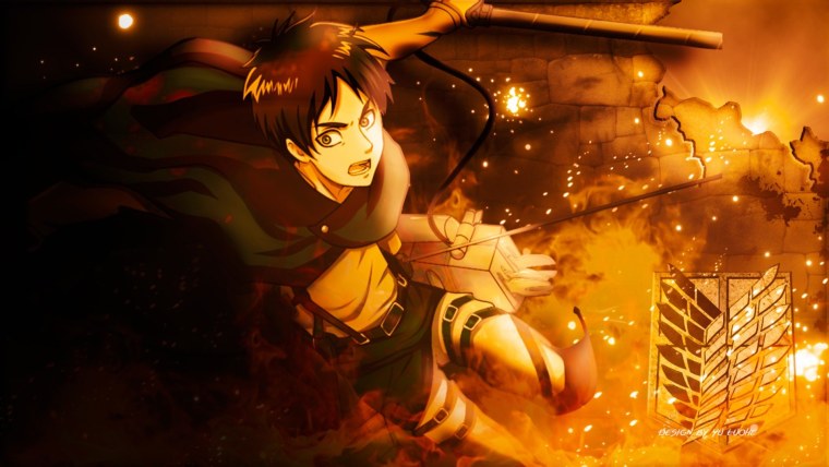 Аниме атака титанов Эрен Титан