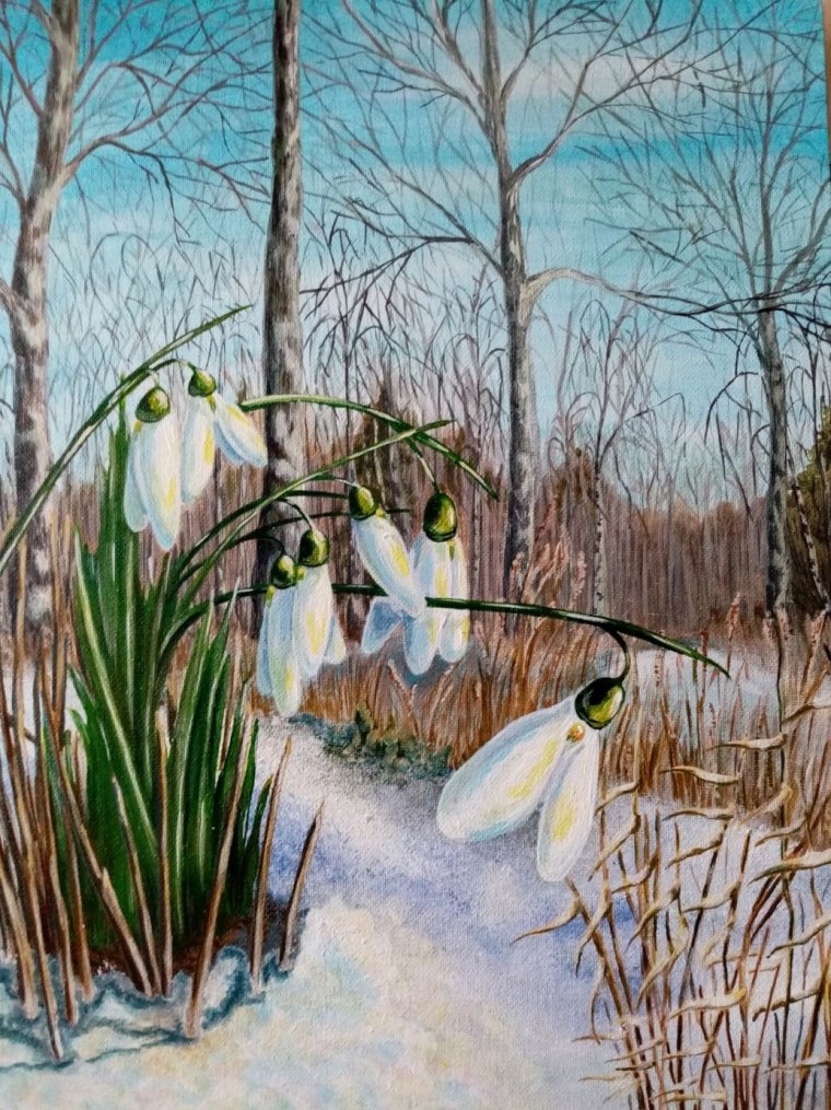 Природа Весна март утро