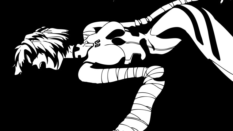 Аниме чб Евангелион