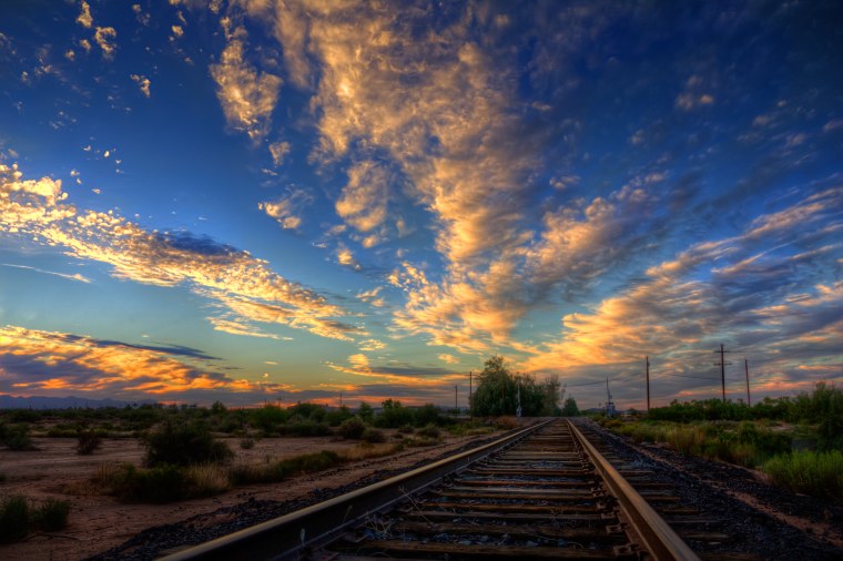 Железная дорога закат