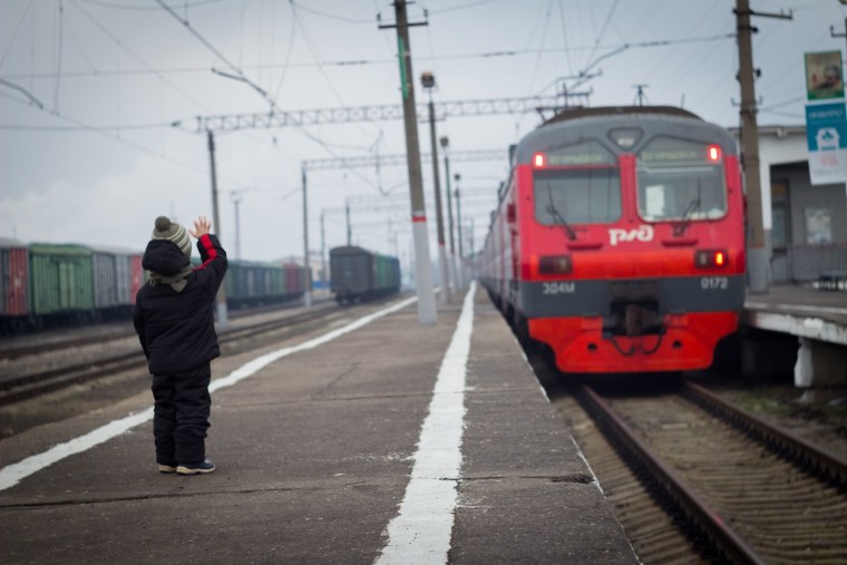Электричка на вокзале