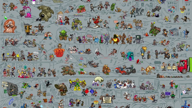 Пиксельные персонажи из старых игр