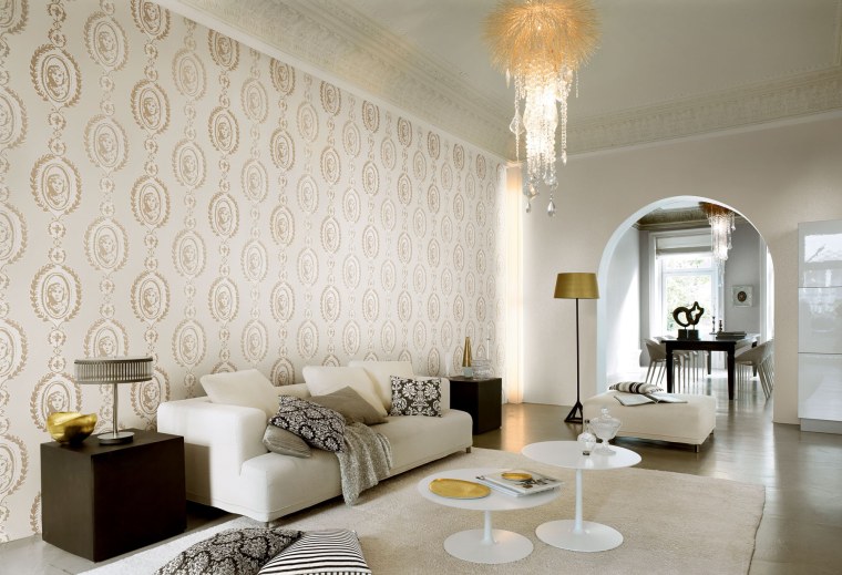 Гостиная с акцентной стеной