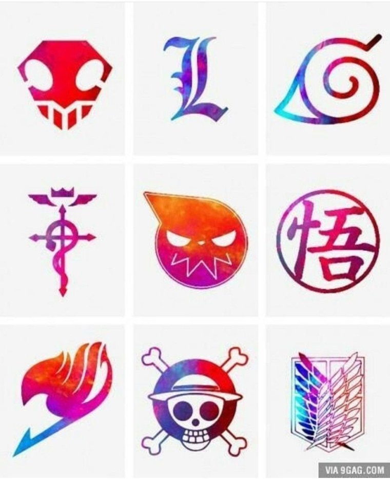 Аниме символы