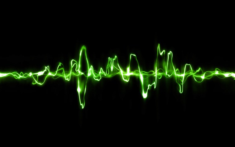 Неоновый пульс на чёрном фоне